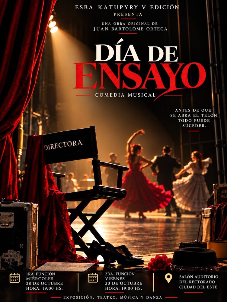 Afiche de ESBA Katupyry V Edición: Día de Ensayo, comedia musical